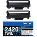 Produktbild: brother TN-2420TWIN schwarz Toner, 2er-Set