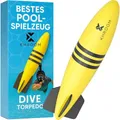 Produktbild: Khroom Torpedo | Pool Spielzeug für Kinder & Erwachsene | Tauchspielzeug für Schwimmbad & Urlaub | Unterwasser Torpedo Gleiter | Alternative zu Tauchringen