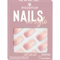 Produktbild: essence nails in style, Künstliche Fingernägel, Nr. 16, Nude, Expressergebnis, sofortiges Ergebnis, glänzend, farbintensiv, Nanopartikel frei, 1er Pack (12pcs)