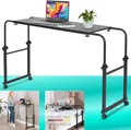 Produktbild: ELONEO Wangentisch Über-Betttisch auf Rollen (Breite 119-190 cm & Höhe 78-120 cm, Vielseitig einsetzbar in Haus & Büro), höhenverstellbar, breitenverstellbar