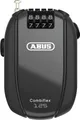 Produktbild: ABUS Kabelschloss Combiflex – Schloss zur Sicherung von Skiern, Helm, Kinderwagen und Gepäck – Trip 125 – 125 cm lang – 3 mm stark – mit Zahlencode – Schwarz