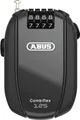 Produktbild: ABUS Kabelschloss Combiflex – Schloss zur Sicherung von Skiern, Helm, Kinderwagen und Gepäck – Trip 125 – 125 cm lang – 3 mm stark – mit Zahlencode – Schwarz