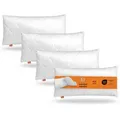 Produktbild: sleepling Kopfkissen Komfort 100, Füllung: 100 % Polyester (Fasern und Faserkugeln), Bezug: 100% Polyester, Seitenschläfer, Rückenschläfer, Bauchschläfer, 80x80 cm, 40x80 cm, 40x40 cm, Komfortfüllung, Made in EU, antiallergen weiß 80 cm x 40 cm