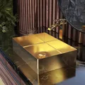 Produktbild: STAHL  Aufsatzwaschbecken Gold Waschbecken Waschtisch Pop Up Ablauf