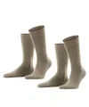 Produktbild: ESPRIT Herren Socken Basic Wool Multipack M So Wolle Baumwolle einfarbig 2 Paar, Braun Nutmeg Melange 5410, 43-46