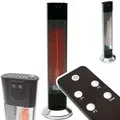 Produktbild: Funk Heizstrahler 2000W Infrarot Terrassenheizung Fernbedienung Wärmstrahl 56177 - Schwarz/Silber