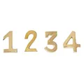Produktbild: creativ home Aluminium Kerzen-Pin - Zahlen 1, 2, 3, 4. Gold. 4 cm. Für Advent.