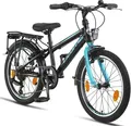 Produktbild: Licorne Bike Carter Premium Mountainbike Shimano,Zoll:20;Farbe:Schwarz/Blau