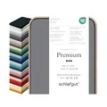 Produktbild: Schlafgut Premium Spannbettlaken 95% Mako Bio Baumwolle & 5% Elasthan Made in Green by Oeko Tex (180x200cm bis 200x220cm Matratzenhöhe von 18 bis 35 cm, Grey Mid)