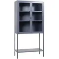 Produktbild: Livetastic Vitrine, Grau, Metall, 75x150x35 cm, stehend, Wohnzimmer, Wohnwände, Vitrinenschränke