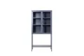 Produktbild: Venture Home Vitrine Misha Vitrinenschrank 2 Türen, 4 Ablagen, grau.