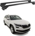 Produktbild: Dachträger Grundtäger für Skoda Kodiaq 2016-2024 75kg Aluminium Schwarz 2tlg