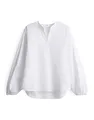 Produktbild: OPUS Damen Langarmbluse | FLANDI Loose Tunikabluse aus Baumwollpopelin White, 42