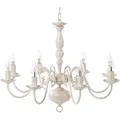 Produktbild: Beliani - Kronleuchter Weiß und Gold Eisen 8-flammig Vintage Glamour Stil
