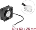 Produktbild: Delock Axiallüfter 24 V DC 60 x 60 25 mm schwarz (67300)