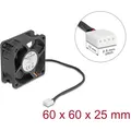 Produktbild: Delock Axiallüfter 24 V DC, 60 x 60 x 25 mm schwarz (60 mm, 1x) (67300)