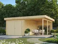 Produktbild: Fjordholz Holzgarage Modell Ken 28 mit Seitendach