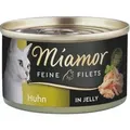 Produktbild: Miamor Feine Filets in Gelee - Katzennassfutter Huhn 100g Dose