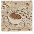 Produktbild: Sovie HORECA Serviette Good Morning in Braun-Creme aus Tissue 33 x 33 cm, 3-lagig, 100 Stück - Kaffee Kakao Tee