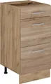 Produktbild: Vicco Küchenunterschrank R-Line, 40 cm mit Schubladen, ohne Arbeitsplatte, Sonoma/Goldkraft Eiche