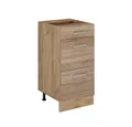Produktbild: Vicco Unterschrank R-Line, Sonoma/Goldkraft Eiche, 40 cm mit Schubladen, ohne Arbeitsp... (1-St)