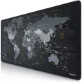 Produktbild: Gaming Mauspad XXL Weltkarte 900x400mm Tischunterlage Titanwolf Large
