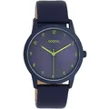 Produktbild: Oozoo Armbanduhr blau Leder Timepieces Damen Analog-Quarzuhr UOC11174 - Blau