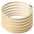 Produktbild: 6 Stk. Holz DIY Stickrahmen Stickring Set Kreuzstich Stellschraube Sticken 17cm