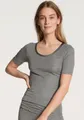 Produktbild: CALIDA Kurzarmshirt True Confidence Satinbandeinfassung, Rundhalsausschnitt, Kurzarm