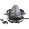 Produktbild: Elektrischer 3in1-Tatarenhut- & Raclette-Grill mit Fondue-Rinne, für 6