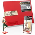 Produktbild: NEOLYMP Balance Pad - Rutschfestes Gleichgewichtstrainer für Physio & Reha - Balance Kissen Gelenkstärkend, Schweißfest, Elastisch - Ideal für Yoga, Gym & Zuhause (Balance Pad rot 50 x 40)