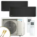 Produktbild: DAIKIN Multisplit Klimaanlage | Stylish | schwarz | 2x2,0 kW Quick Connect