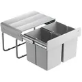 Produktbild: Wesco 757411-85 Einbau Abfallsammler Double-shorty 2-fach, Alugrau
