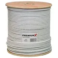 Produktbild: PremiumX 250m BASIC Koaxialkabel 135dB 4-fach CCS Kupfer-Stahl Satelliten Koaxkabel Antennenkabel SAT TV Koax Kabel RG-6 Class A