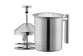 Produktbild: SILBERTHAL Milchaufschäumer manuell Edelstahl, 400ml, für heiß und kalten Milchschaum