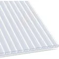 Produktbild: KARAT Doppelstegplatte aus Polycarbonat 60,5 x 121 cm transparent - Stegplatte für Gewächshäuser - 4 mm Stärke