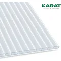 Produktbild: Floordirekt Doppelstegplatte aus Polycarbonat 60,5 x 121 cm, in 4mm Stärke, bis 85% Lichtdurchlässig, wetterfest, UV-beständig