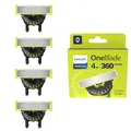 Produktbild: Philips OneBlade Original 360-Klingen, passend für alle OneBlade und OneBlade Pro Modelle, original von Philips, 4er-Pack (Modell QP440/50)