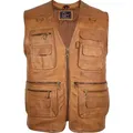 Produktbild: Herren Lederweste Anglerweste Freizeit Camp Weste Braun Echtes Lamm Leder (XL) - Braun - XL