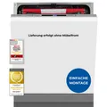 Produktbild: Exquisit Einbaugeschirrspüler, Vollintegrierte Spülmaschine, 14 Maßgedecke, Besteckschublade, Aquastop, Automatischer Türöffner, EGSP9614-E-031B inox