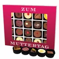 Produktbild: Hallingers Genuss Manufaktur Pralinen Muttertagsgeschenk – mit & ohne Alkohol, handgemacht & zart schmelzender Edelkakao in edler Geschenkbox, feine Confiserie-Qualität besondere Geschenkidee für Mama