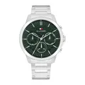 Produktbild: Tommy Hilfiger Multi Zifferblatt Quarz Uhr für Herren mit Silbernes Edelstahlarmband - 1710686