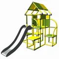 Produktbild: move and stic Spielturm move and stic Lina Spielhaus Kletterturm groß mit Kleinkindrutsche gelb|grün