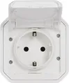 Produktbild: Legrand PLEXO New Feuchtraum-Aufputz-Steckdose, inklusive Klappdeckel, Berührungsschutz, Steckklemmen, 16A, IP44 IK07 Weiß, 069770L