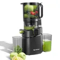 Produktbild: AMZCHEF 250W Automatischer All-In-One Entsafter, 145MM Öffnung und 1,8L entsafter für Gemüse und Obst, Entsafter Slow Juicer Testsieger mit Dreifachem Filter - Schwarz
