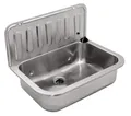 Produktbild: Ausgussbecken Edelstahl Waschbecken Spülbecken Becken Waschtisch Waschtrog Trog