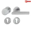 Produktbild: Wechselgarnitur Hoppe Amsterdam Rosette PZ Edelstahl matt Wohnungstürbeschlag