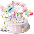 Produktbild: Einhorn Torten Topper 3D Harz Regenbogen Luftballon Deko
