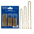 Produktbild: Ponik’s Haarnadeln aus Metall 3 Größen – Haarklammern Bobby Pins U-Form – Gold, 100 Stück