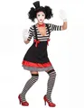 Produktbild: JADEO Kostüm Süsse Pantomime Damenkostüm Clownfrau schwarz-weiss